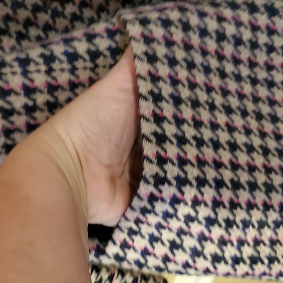 Laurel by Escada Houndstooth Wool Coat Size 44 USA 14 - Picture 4 of 9